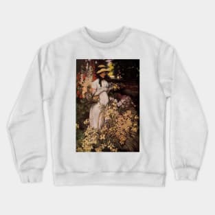 Girl in the garden Crewneck Sweatshirt